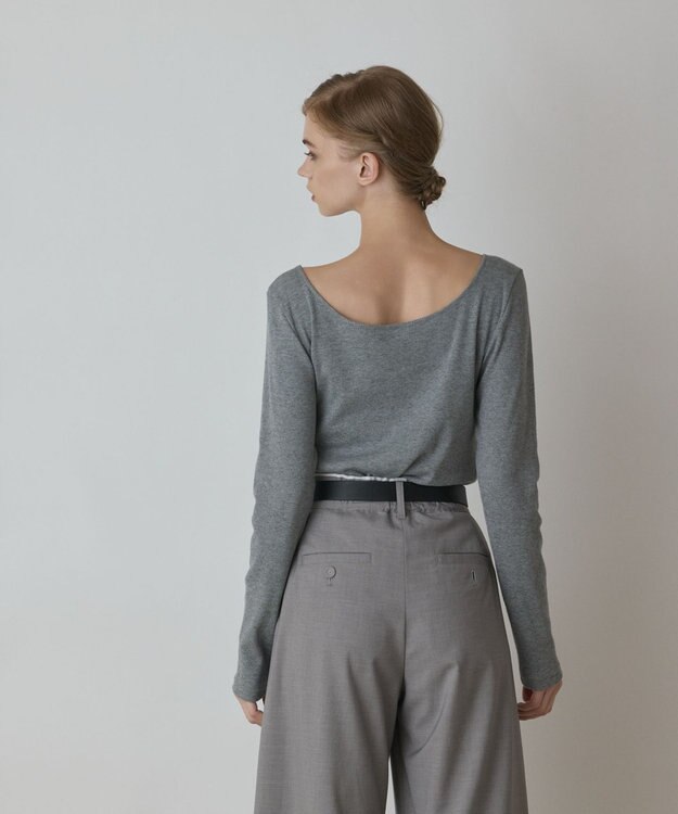 GRACE CONTINENTAL ウ－ルコットンテレコトップ グレー