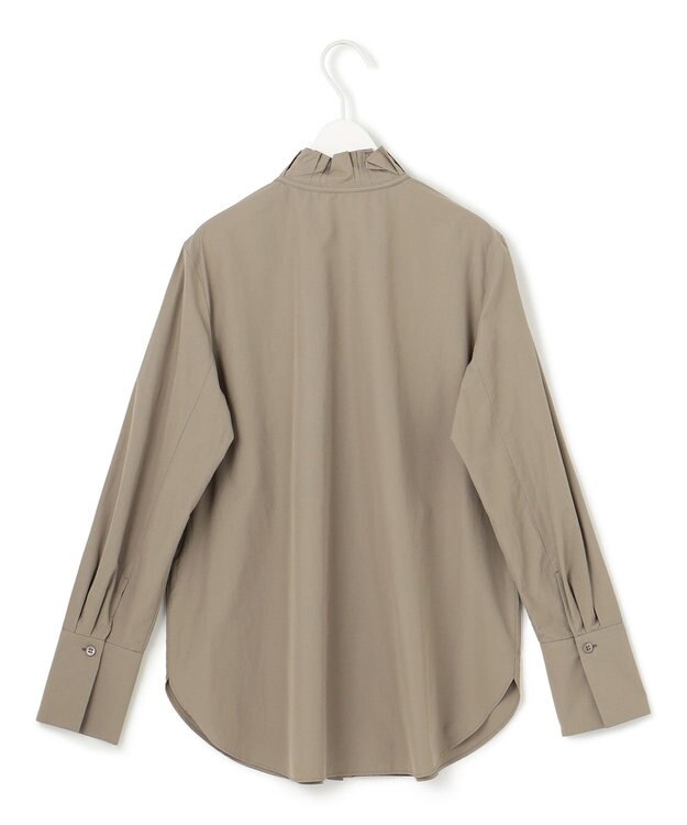 ICB 【洗える】コットンナイロンタイプライター デザインカラーブラウス フォーン系