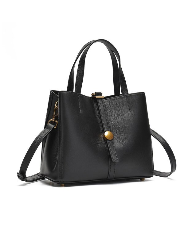 style code ［RICKERS/リッカーズ］ナチュラルレザーアオリハンドバッグ ブラック