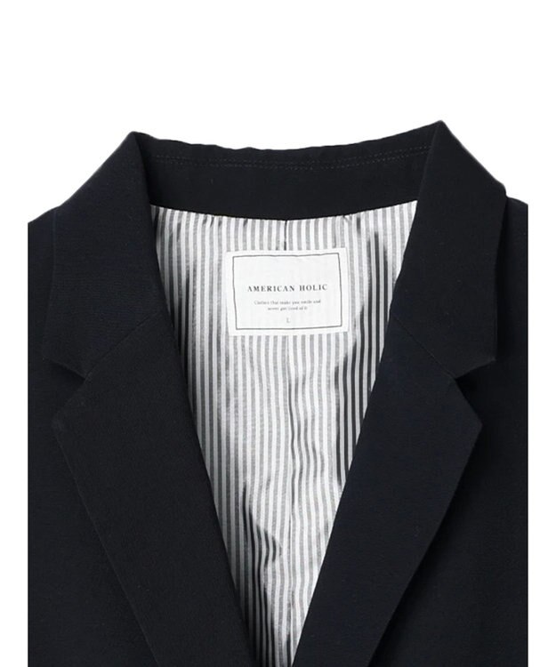 AMERICAN HOLIC Ｗボタンドロップショルダーテーラードジャケット1 Navy