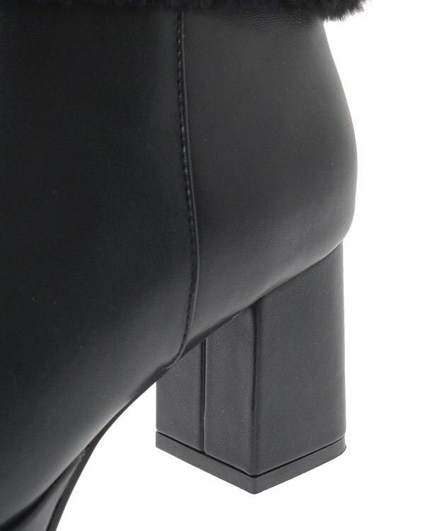 Maison de FLEUR パールリボンファーブーツ Black