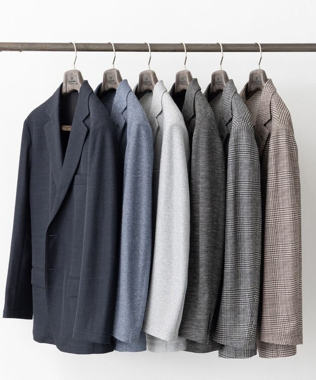 GOTAIRIKU 2年連続売上NO1【吸水速乾/ウォッシャブル/ストレッチ】ノルマンディーリネン カーディガンジャケット(25年モデル) ネイビー(NEW/フラップポケット)