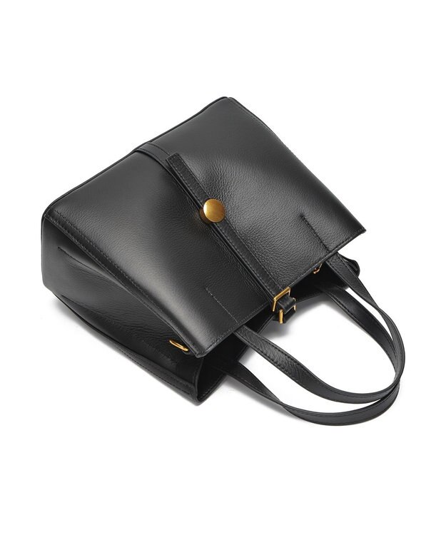 style code ［RICKERS/リッカーズ］ナチュラルレザーアオリハンドバッグ ブラック