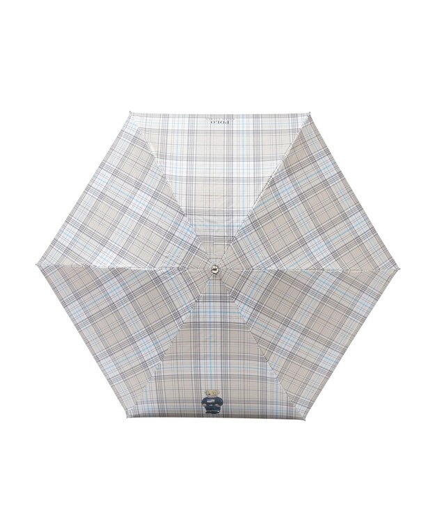 MOONBAT POLO RALPH LAUREN 遮光 晴雨兼用 折りたたみ日傘 チェック ポロベア ベージュ