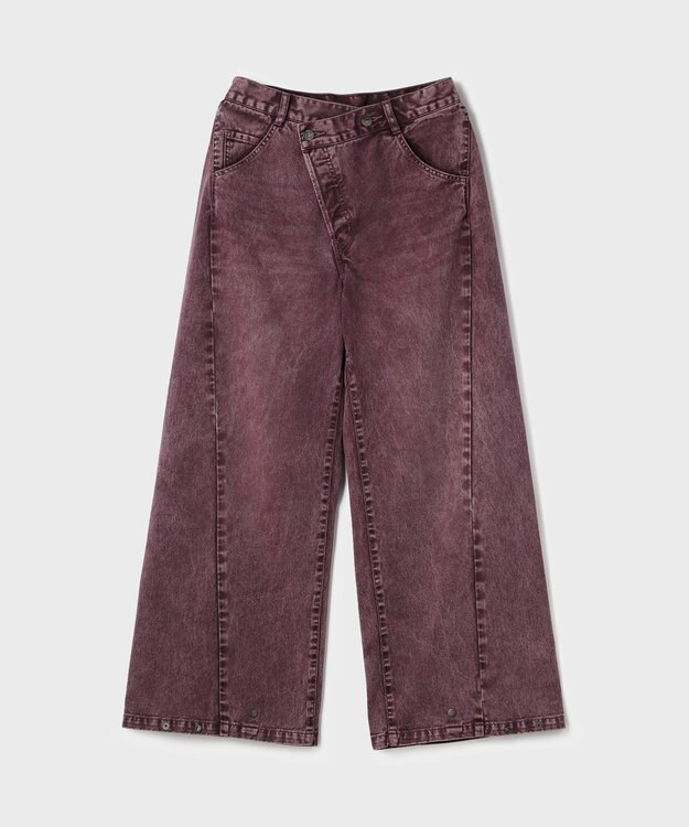 GRACE CONTINENTAL ラップ2wayデニムパンツ ボルドー