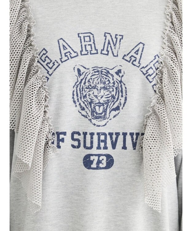 Green Parks ・ＳＵＧＡＲ　ＳＰＯＯＮ　タイガーｐｔラッフルスウェット Gray Mixture