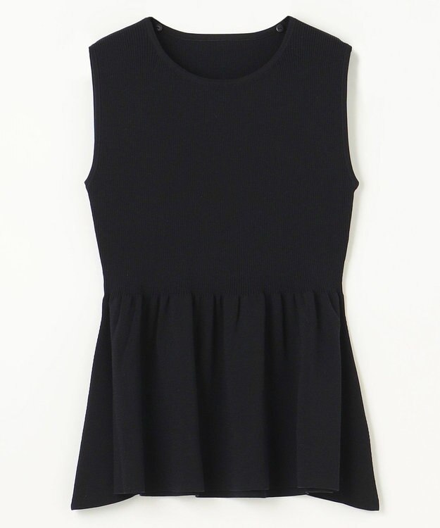 GRACE CONTINENTAL 刺繍ケープニットトップ ブラック