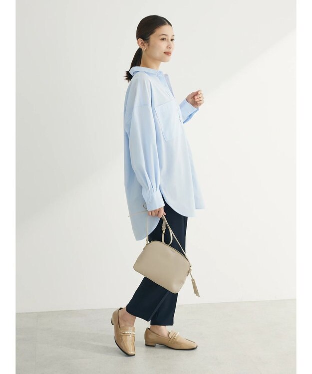 Green Parks イージーケア　ゆったりシャツ Sax