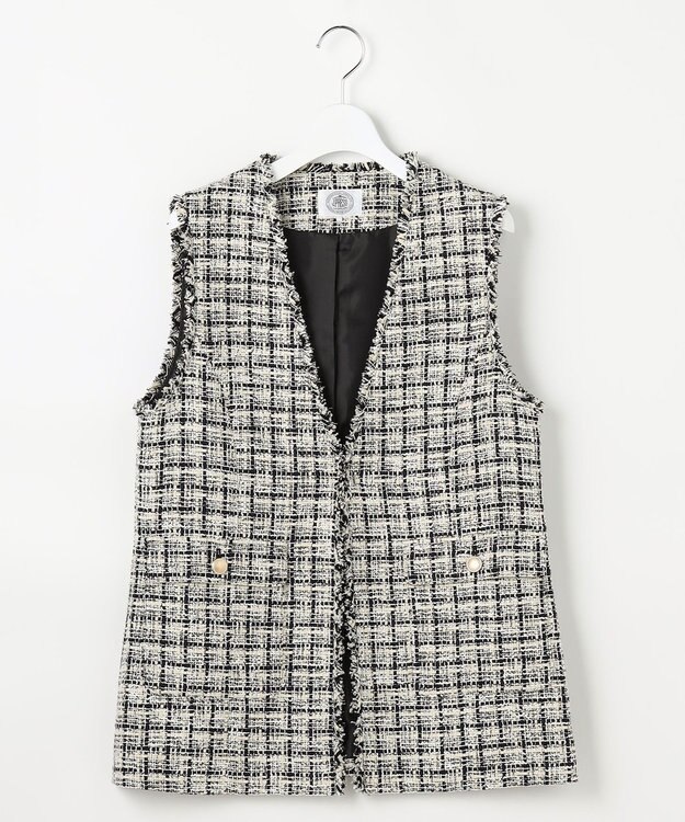J.PRESS LADIES ファニーツイード ジレ ベージュ系