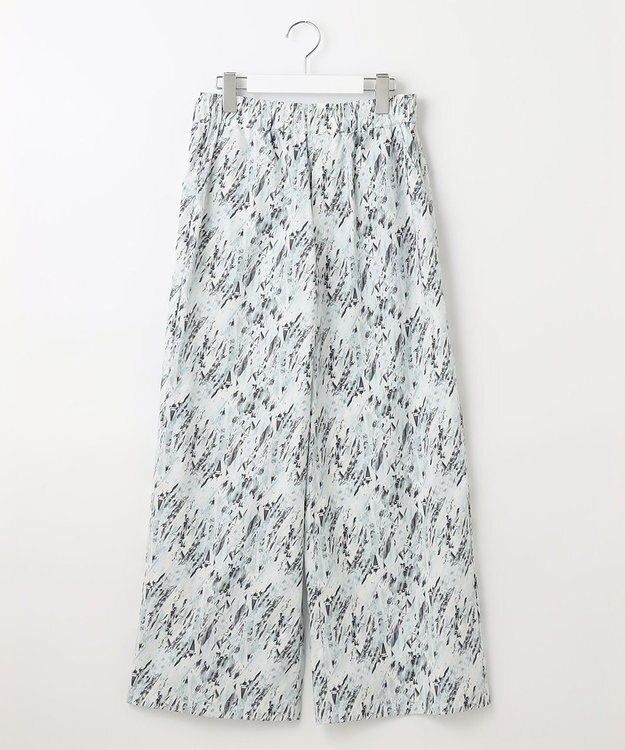 UNFILO 【撥水/UVケア/接触冷感】シャカ楽ストレッチ ワイド柄パンツ ブラック系1