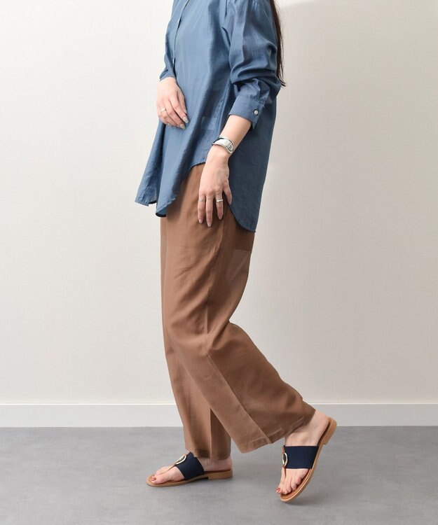 INTER-CHAUSSURES 【ITALIAN SHOEMAKERS】メタルモチーフトングサンダル ネイビー雑材