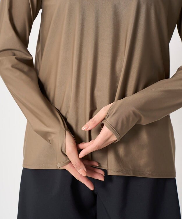 OP／FILA 【Kappa】ハイネック長袖T5点セット水着　タンキニデザイン ブラウン