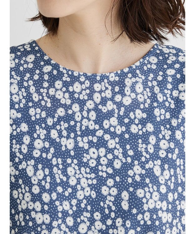 Green Parks ・ＲＡＹ　ＣＡＳＳＩＮ　フラワーｐｔナローワンピース Blue