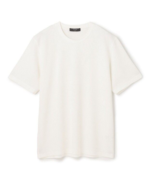JOSEPH HOMME タックリップルジャージー　クルーネックTシャツ ホワイト系
