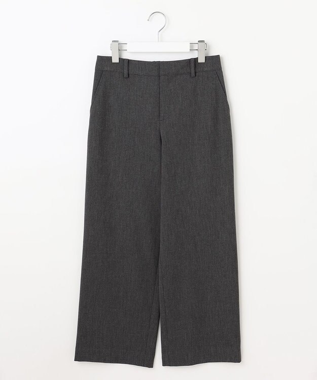 J.PRESS LADIES L 【洗える】T/Rアルガンシルク ワイド パンツ ライトグレー系