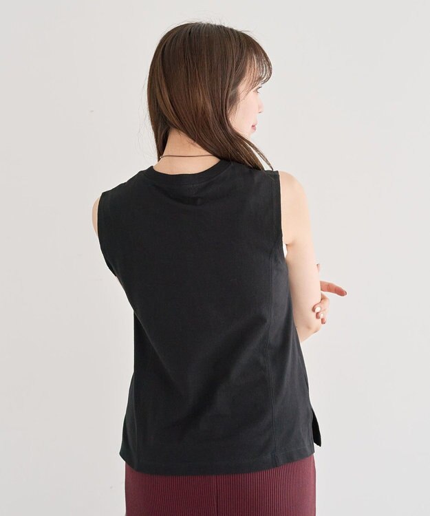 Green Parks ・ＤＯＵＢＬＥ　ＦＬＡＧＳ　ピグメント切替ノースリ Black