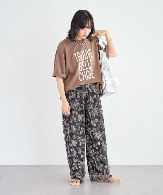 Green Parks ピグメントロゴＴシャツ Brown