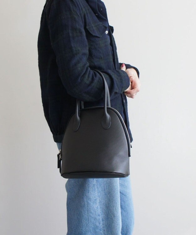 TIDEWAY MOSS グリッド ボストンバッグ S ブラック