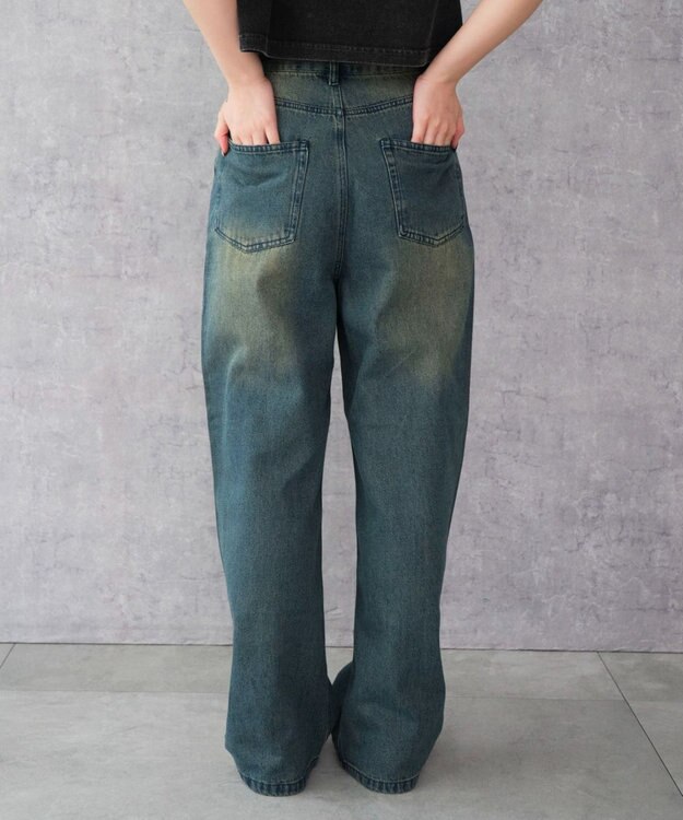 WEGO レースアップデニムパンツ デニム中濃加工色