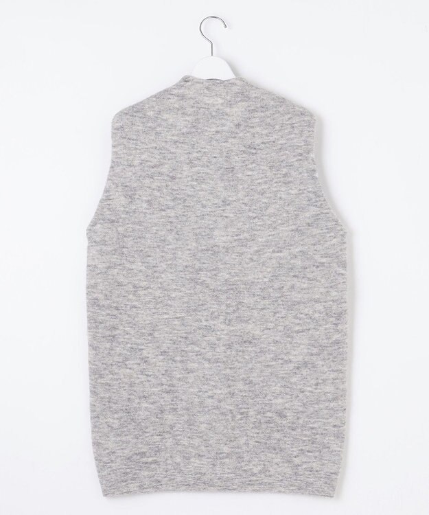 自由区 【WEB限定カラーあり】モヘアニット ジレ ライトグレー系