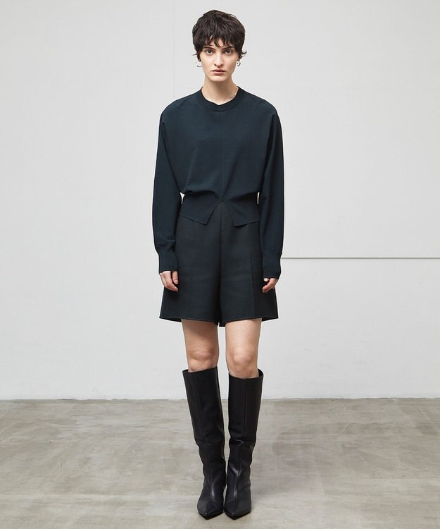 BEIGE， GRANET / ウールリバーショートパンツ Green×Top