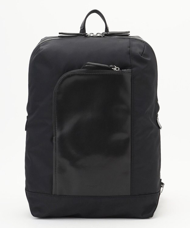 Y'SACCS ナイロン×リサイクルレザー　コンビマルチリュック ブラック