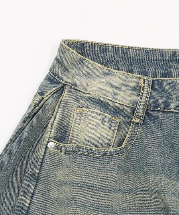 WEGO バギーハーフデニム デニム中濃色