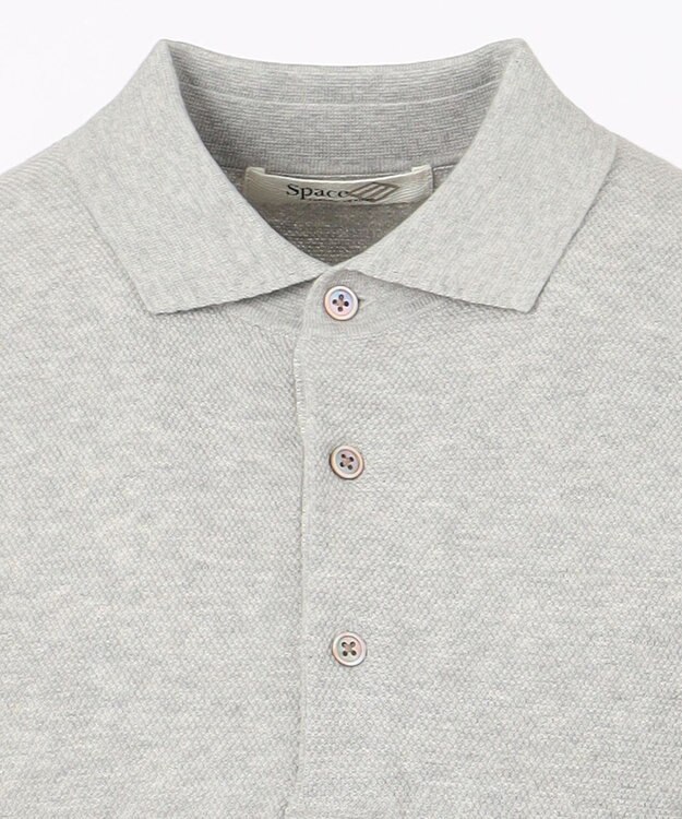 JOSEPH ABBOUD MOUNTAIN 【SPACE】OGストレッチコットン ニットポロシャツ ライトグレー系