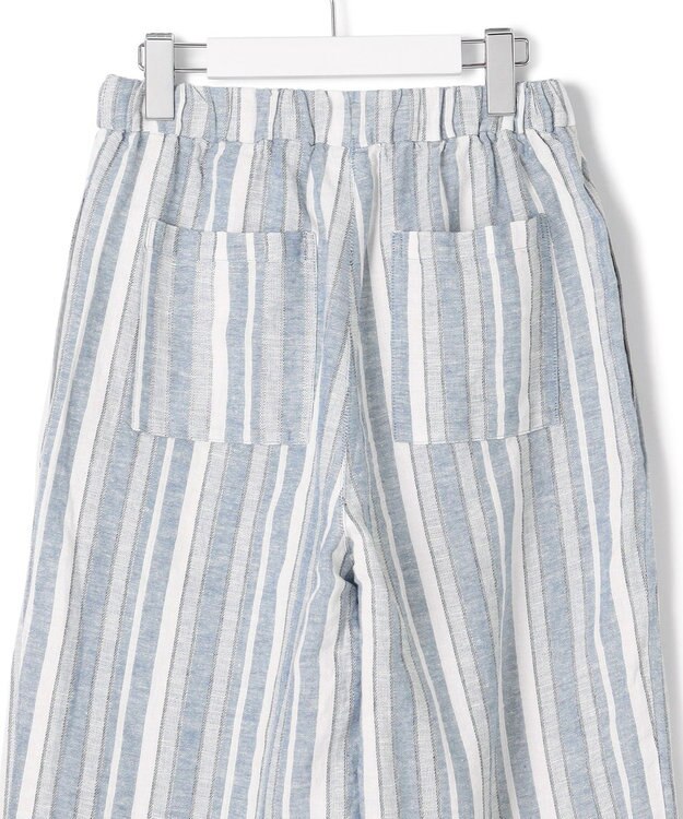 J.PRESS YORK STREET 【WOMEN】コットンリネン　ワイドパンツ ブルー系1