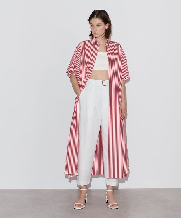 NAVE 【Nave　洗える】シャツ ドレス レッド系1