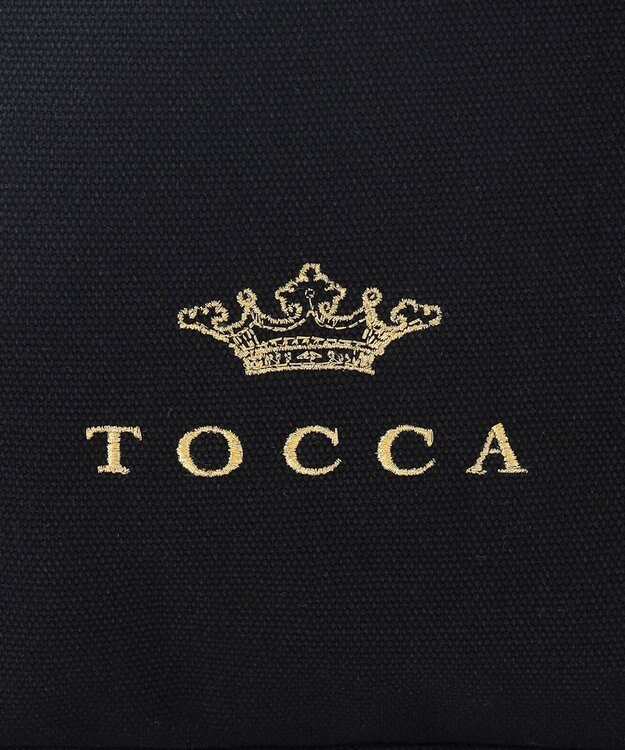 TOCCA 【WEB＆一部店舗限定】LUMINA STRADA CANVAS TOTE キャンバストートバッグ ブラック×ゴールド