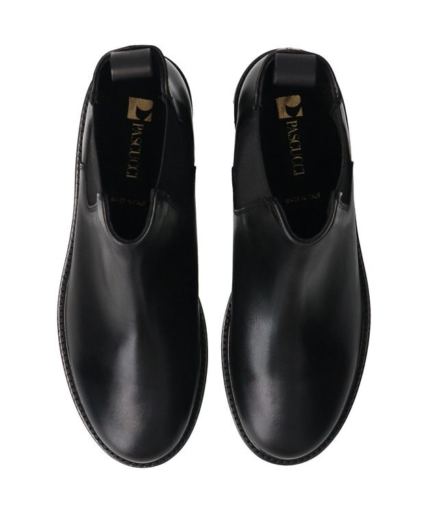 INTER-CHAUSSURES 【PASCUCCI】ラウンドトウベーシックサイドゴアブーツ ブラック