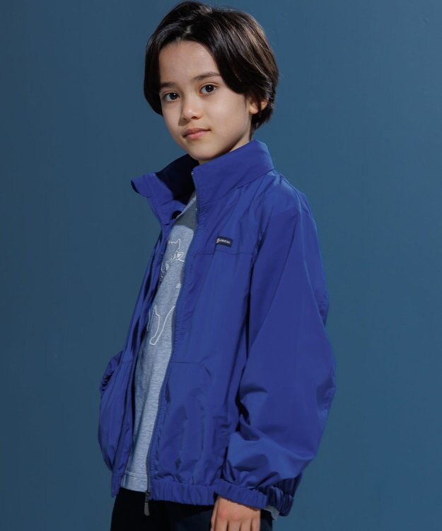 J.PRESS KIDS 【撥水】【100-130㎝】バックロゴ ポケッタブル ブルゾン ブルー系