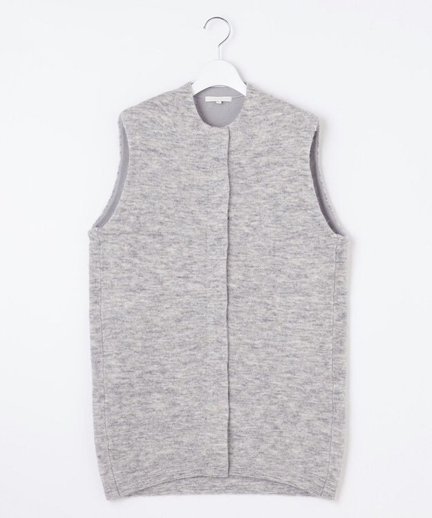 自由区 【WEB限定カラーあり】モヘアニット ジレ ライトグレー系