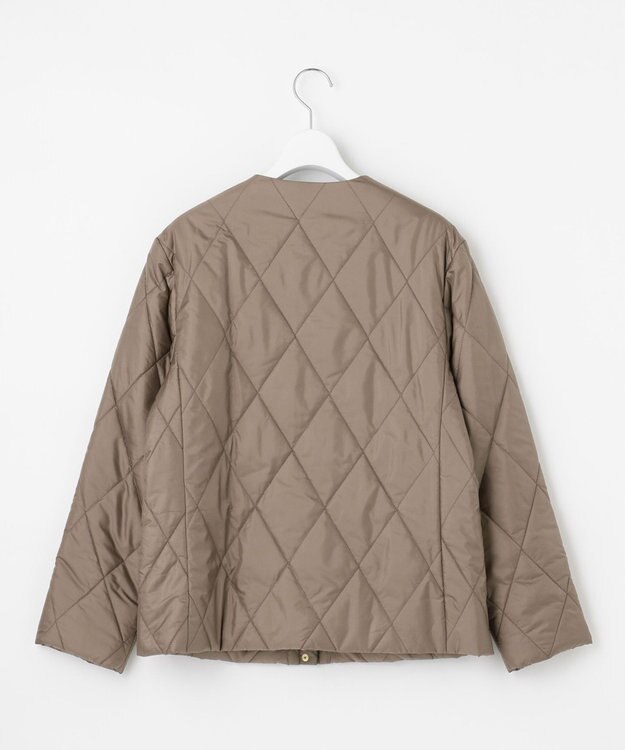 J.PRESS LADIES 高密度タフタ キルティング ショート コート ブラウン系