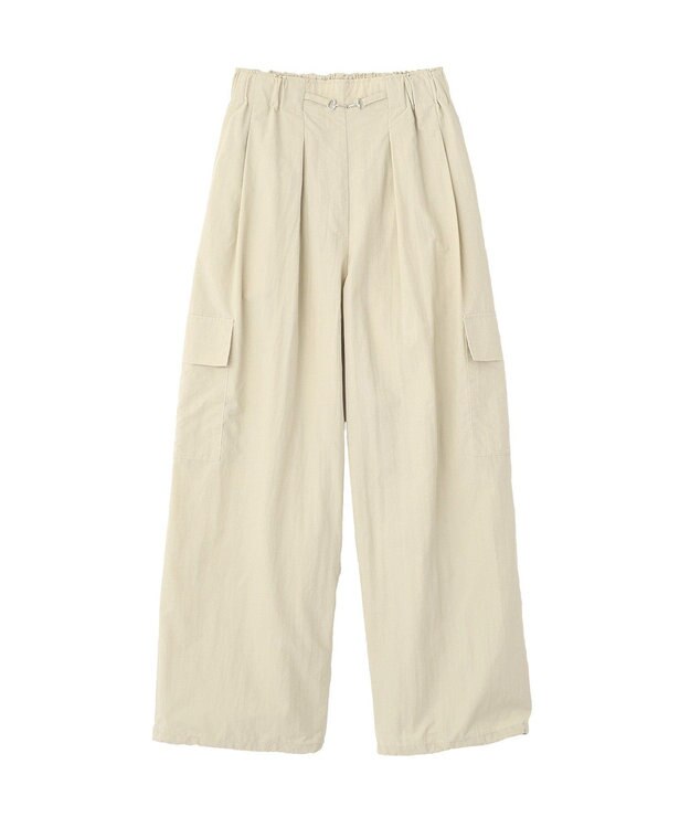 earth music&ecology ビットパーツ付きカーゴパンツ Ivory