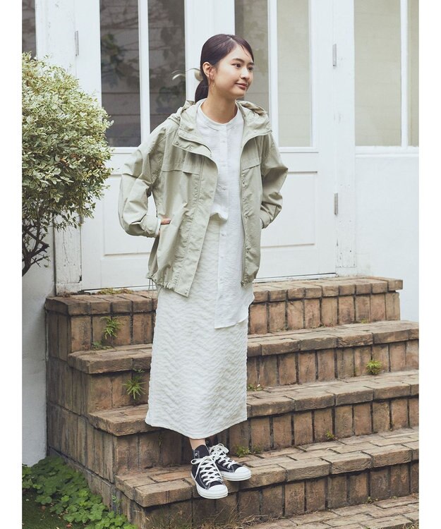 earth music&ecology テックパーカー Light Khaki