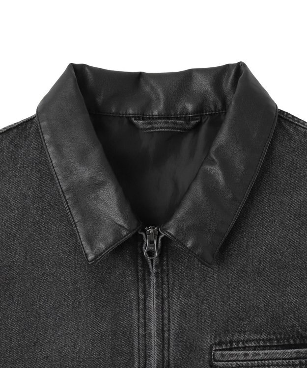 WEGO 【ユニセックス着用ITEM/MLサイズ展開】ワーカーズデニムZIPジャケット デニムブラックソノタ