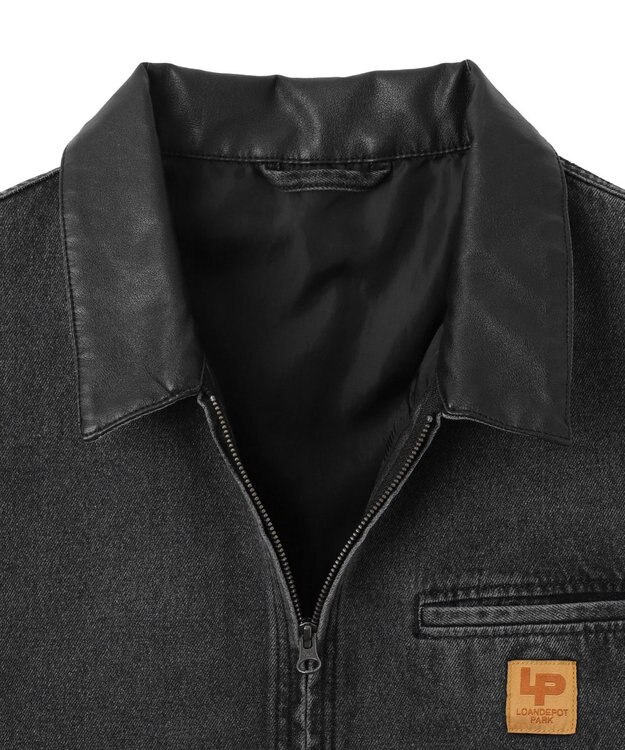 WEGO 【ユニセックス着用ITEM/MLサイズ展開】ワーカーズデニムZIPジャケット デニムブラックソノタ