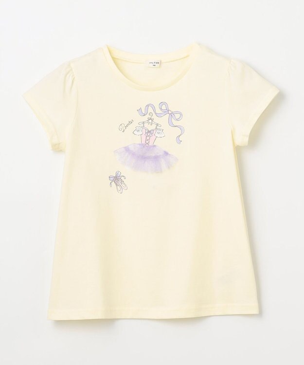 ANY KIDS ひんやりクール アップリケTシャツ クリーム（ドレス）