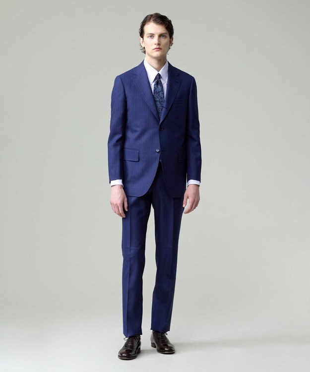 J.PRESS MEN 【WEB・一部店舗限定】ブルーシェードストライプ スーツ ブルー系1