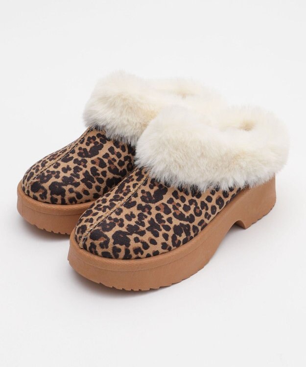 WEGO 【25年秋冬新作/あったかい】ムートンタッチサボ 柄1