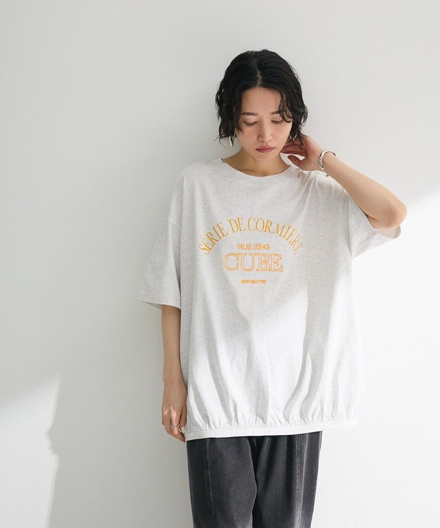 Green Parks 刺繍ロゴチュニック Oatmeal