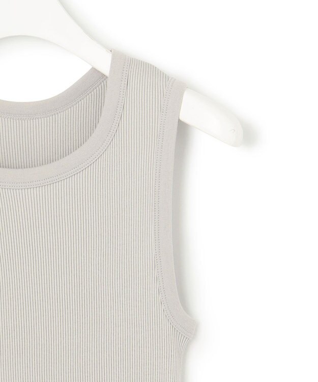 ICB 【洗える】オーガニックリブタンク ノースリーブ トープ系