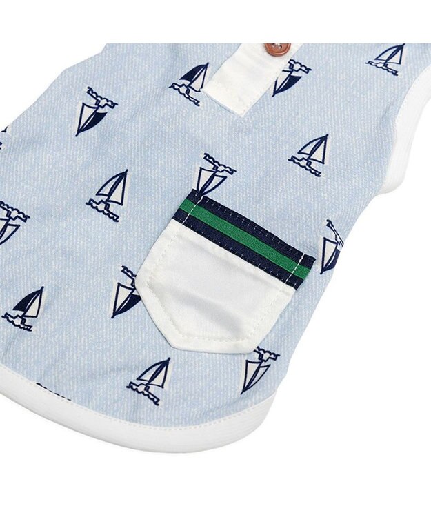 PET PARADISE ペットパラダイス 接触冷感 タンクトップ 《ヨット柄》 小型犬 サックスブルー