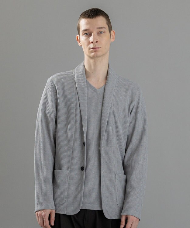 JOSEPH HOMME 新素材【洗える/清涼感】メランジクロスジャージー　カットソージャケット ライトグレー系