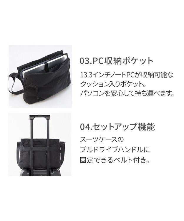 ACE BAGS & LUGGAGE ace. サニ ショルダーバッグ A4サイズ 13.3インチ収納 20403 エース ジェットブラック