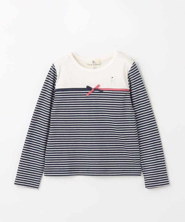 組曲 KIDS 【110-140cm】トリコボーダー Tシャツ ネイビー系1