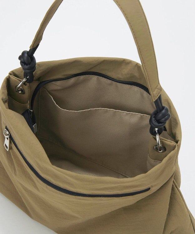 TOPKAPI 【TREASURE TOPKAPI】リンクルナイロン ノット ワンハンドル ショルダーバッグ カーキ
