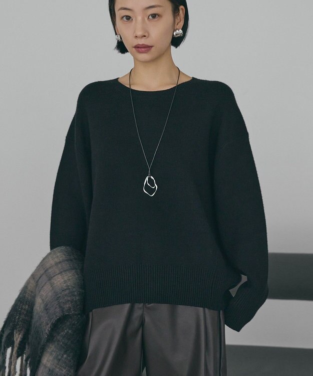 AMERICAN HOLIC バイパチ前振りニットプルオーバー Black